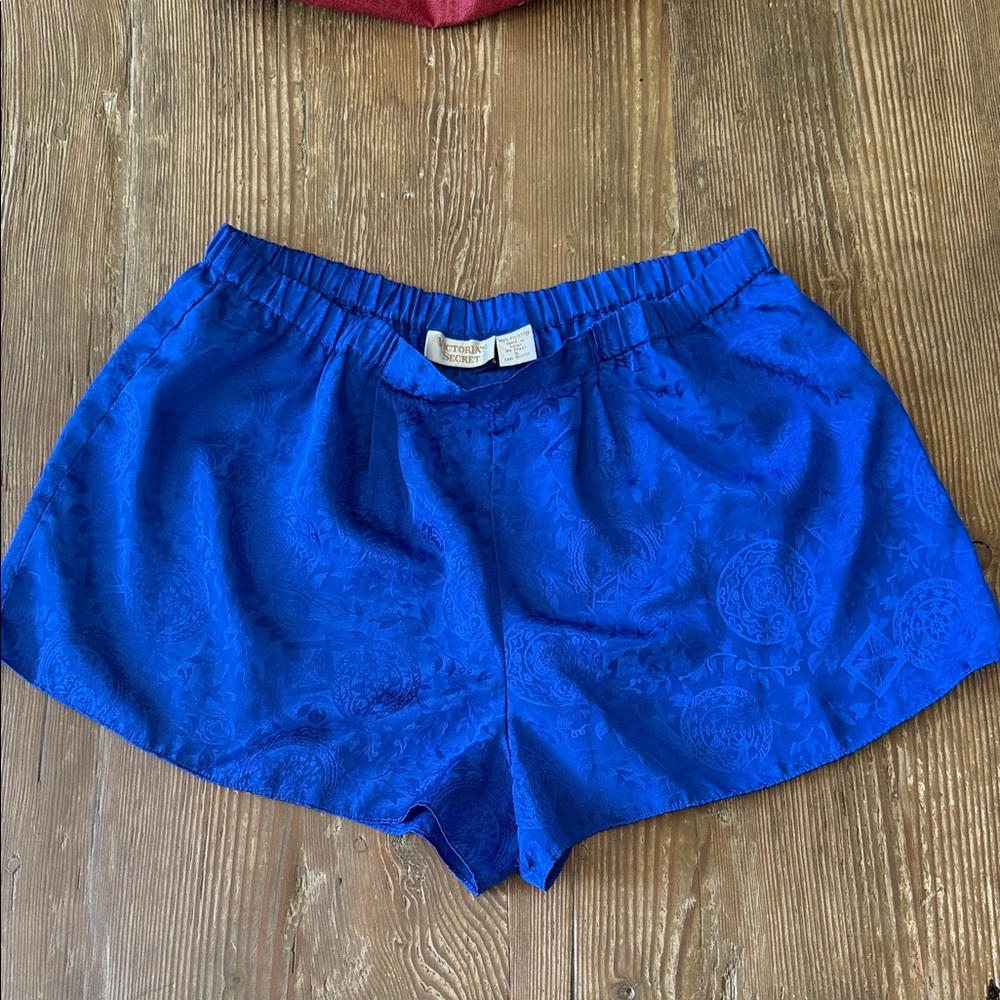 Victoria's Secret Cobalt Blue Satin Pajama Shorts